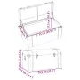 Chest with brown plywood latches 79.5x39.5x39.5 cm by , Storage trunks - Ref: Foro24-4010548, Price: 104,02 €, Discount: %