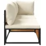 Zweiplätziges Gartensofa mit massivem Akazienholz und Kissen. von , Modulare Sofas für den Außenbereich - Ref: Foro24-367649,...