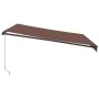 Toldo retráctil manual marrón 400x350 cm de , Toldos - Ref: Foro24-3215403, Precio: 345,70 €, Descuento: %