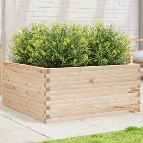 Solid pine wood planter 100x100x46 cm by , Pots and planters - Ref: Foro24-3282429, Price: 185,88 €, Discount: %