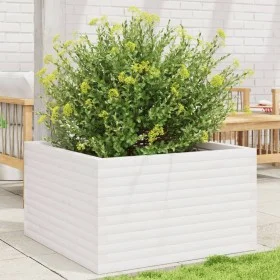 Massive weiße Kiefernholz-Pflanzschale 80x80x46 cm von , Töpfe und Pflanzgefäße - Ref: Foro24-3282420, Preis: 181,08 €, Rabat...