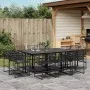 11-piece black synthetic rattan garden dining set by , Garden sets - Ref: Foro24-3295039, Price: 587,07 €, Discount: %