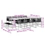 13-piece black synthetic rattan garden dining set by , Garden sets - Ref: Foro24-3295045, Price: 683,12 €, Discount: %