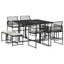 9-piece garden dining set with black synthetic rattan cushions by , Garden sets - Ref: Foro24-3295018, Price: 370,14 €, Disco...