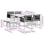9-piece garden dining set with black synthetic rattan cushions by , Garden sets - Ref: Foro24-3295018, Price: 370,14 €, Disco...