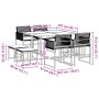 Set de comedor de jardín 9 pzas y cojines ratán sintético negro de , Conjuntos de jardín - Ref: Foro24-3295018, Precio: 374,72 €