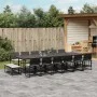 Garden furniture set 17 pieces with black synthetic rattan cushions by , Garden sets - Ref: Foro24-3295072, Price: 918,73 €, ...