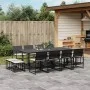 Set comedor de jardín con cojines 13 pzas ratán sintético negro de , Conjuntos de jardín - Ref: Foro24-3295070, Precio: 625,8...