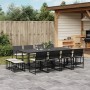 Set comedor de jardín con cojines 13 pzas ratán sintético negro de , Conjuntos de jardín - Ref: Foro24-3295070, Precio: 632,1...