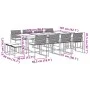 Set comedor de jardín con cojines 13 pzas ratán sintético negro de , Conjuntos de jardín - Ref: Foro24-3295070, Precio: 625,8...