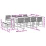 Set comedor de jardín con cojines 13 pzas ratán sintético negro de , Conjuntos de jardín - Ref: Foro24-3295070, Precio: 632,1...