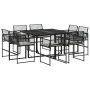 9-piece garden dining set with black synthetic rattan cushions by , Garden sets - Ref: Foro24-3295013, Price: 463,73 €, Disco...