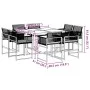 9-piece garden dining set with black synthetic rattan cushions by , Garden sets - Ref: Foro24-3295013, Price: 463,73 €, Disco...