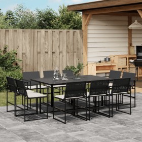 11-piece garden dining set with black synthetic rattan cushions by , Garden sets - Ref: Foro24-3295064, Price: 571,82 €, Disc...