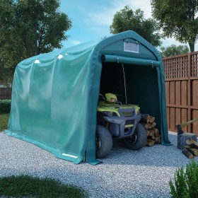 Carpa garaje de almacenamiento PVC verde 2,4x3,6 m