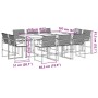 11-piece garden dining set with black synthetic rattan cushions by , Garden sets - Ref: Foro24-3295064, Price: 571,82 €, Disc...