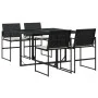 5-piece garden furniture set with black synthetic rattan cushions by , Garden sets - Ref: Foro24-3295058, Price: 269,66 €, Di...