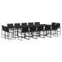 Garten-Essgruppe mit 15-teiligen Kissen aus schwarzem Kunst-Rattan. von , Gartensets - Ref: Foro24-3295066, Preis: 862,04 €, ...