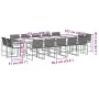 Garten-Essgruppe mit 15-teiligen Kissen aus schwarzem Kunst-Rattan. von , Gartensets - Ref: Foro24-3295066, Preis: 862,04 €, ...