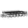 Set de comedor de jardín 17 pzas ratán sintético negro de , Conjuntos de jardín - Ref: Foro24-3295047, Precio: 931,26 €, Desc...