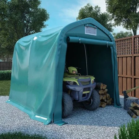Green PVC storage garage tent 2.4x2.4 m by vidaXL, Tents and gazebos - Ref: Foro24-3056431, Price: 460,05 €, Discount: %