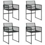 Sillas de jardín 4 unidades ratán sintético negro de , Sillas de jardín - Ref: Foro24-4008578, Precio: 128,09 €, Descuento: %