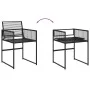 Sillas de jardín 4 unidades ratán sintético negro de , Sillas de jardín - Ref: Foro24-4008578, Precio: 128,09 €, Descuento: %