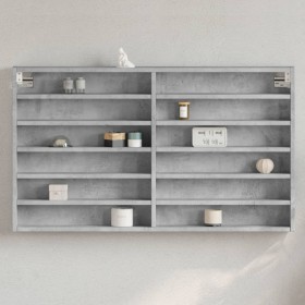 Ingenieurholzvitrine in Betongrau 100x8,5x58 cm von , Regale und Regale - Ref: Foro24-847943, Preis: 47,60 €, Rabatt: %