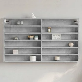 Ingenieurholzvitrine in Betongrau 100x8,5x58 cm von , Regale und Regale - Ref: Foro24-847943, Preis: 46,88 €, Rabatt: %