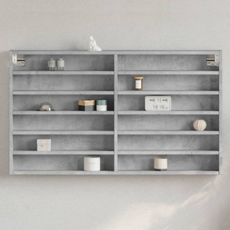 Engineered wood display case in concrete gray, 100x8.5x58 cm by , Shelves and shelves - Ref: Foro24-847943, Price: 47,60 €, D...