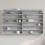 Vitrina de madera de ingeniería gris hormigón 100x8,5x58 cm de , Estantes y estanterías - Ref: Foro24-847943, Precio: 49,22 €