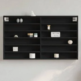 Black engineered wood display case 100x8.5x58 cm by , Shelves and shelves - Ref: Foro24-847941, Price: 49,11 €, Discount: %