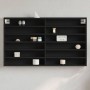 Vitrina de madera de ingeniería negra 100x8,5x58 cm de , Estantes y estanterías - Ref: Foro24-847941, Precio: 51,50 €