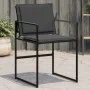 Garden chairs with cushions, 4 units, black steel and textilene. by , Garden chairs - Ref: Foro24-4008584, Price: 178,37 €, D...