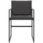 Garden chairs with cushions, 4 units, black steel and textilene. by , Garden chairs - Ref: Foro24-4008584, Price: 178,37 €, D...