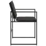 Garden chairs with cushions, 4 units, black steel and textilene. by , Garden chairs - Ref: Foro24-4008584, Price: 178,37 €, D...