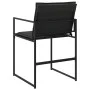 Garden chairs with cushions, 4 units, black steel and textilene. by , Garden chairs - Ref: Foro24-4008584, Price: 178,37 €, D...