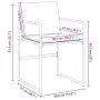 Garden chairs with cushions, 4 units, black steel and textilene. by , Garden chairs - Ref: Foro24-4008584, Price: 178,37 €, D...