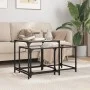 Stapelbare Couchtische mit Glasplatte, 2 Stück, aus Stahl. von , Couchtisch - Ref: Foro24-845984, Preis: 56,35 €, Rabatt: %