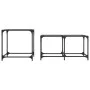 Stapelbare Couchtische mit Glasplatte, 2 Stück, aus Stahl. von , Couchtisch - Ref: Foro24-845984, Preis: 56,35 €, Rabatt: %