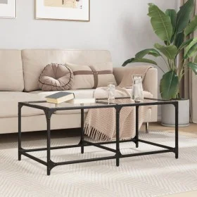 Mesa de centro superficie de vidrio acero 98,5x50x40 cm de , Mesas de centro - Ref: Foro24-845978, Precio: 43,54 €, Descuento: %