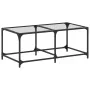 Glass and steel coffee table, 98.5x50x40 cm by , Coffee table - Ref: Foro24-845978, Price: 43,54 €, Discount: %