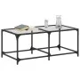 Glass and steel coffee table, 98.5x50x40 cm by , Coffee table - Ref: Foro24-845978, Price: 43,54 €, Discount: %