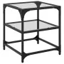 Center table with transparent glass surface and steel structure 40x40x45 cm by , Coffee table - Ref: Foro24-846002, Price: 32...