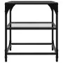 Center table with transparent glass surface and steel structure 40x40x45 cm by , Coffee table - Ref: Foro24-846002, Price: 32...