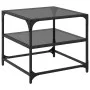 Zwei schwarze Couchtische mit Glasplatte, 50x50x45 cm. von , Couchtisch - Ref: Foro24-846009, Preis: 71,27 €, Rabatt: %