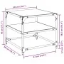 Zwei schwarze Couchtische mit Glasplatte, 50x50x45 cm. von , Couchtisch - Ref: Foro24-846009, Preis: 71,27 €, Rabatt: %