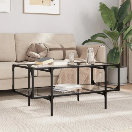 Glas-Stahl-Couchtisch 98,5x50x45 cm von , Couchtisch - Ref: Foro24-846042, Preis: 68,24 €, Rabatt: %