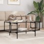 Glass and steel coffee table, 98.5x50x45 cm by , Coffee table - Ref: Foro24-846042, Price: 69,21 €, Discount: %