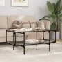Mesa de centro superficie de vidrio acero 98,5x50x45 cm de , Mesas de centro - Ref: Foro24-846042, Precio: 68,24 €, Descuento: %